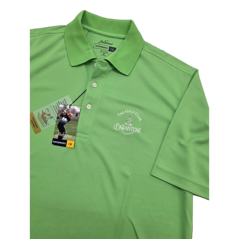 Golf Club Ballantyne Charlotte Jack‎ Nicklaus Performance Green Polo Shirt - M
